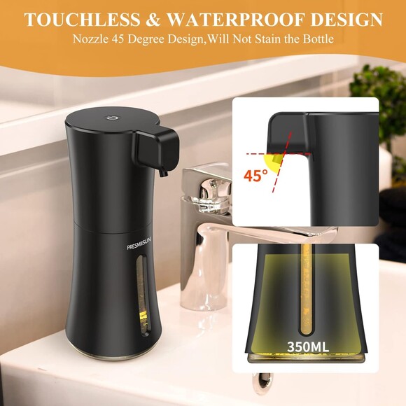 Soap Automatic Foam Touchless Auto Foaming Dispenser Black - Picture 4 of 6